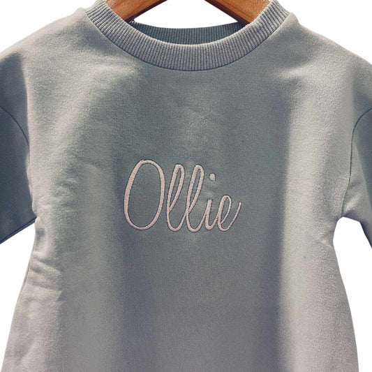 Baby Personalised Name Embroidery Rompers